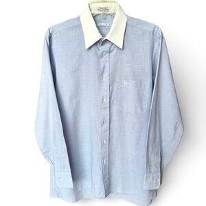 Christian Dior Button Down Dress Shirt Blue Mens